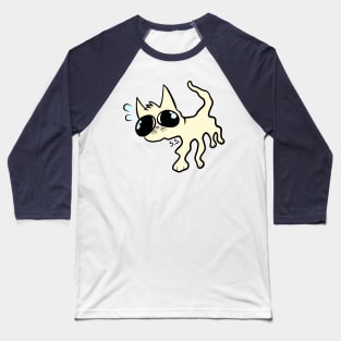 Anxiety Cat Colored Baseball T-Shirt